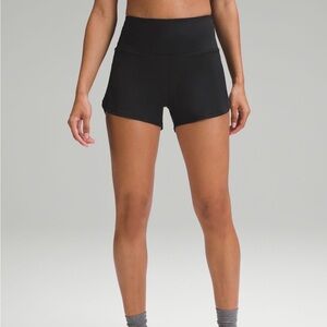 Lululemon speed ups shorts HIGH RISE 4inch SZ 10 BLACK - NWOT